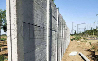灰渣混凝土空心预制条板围墙应用